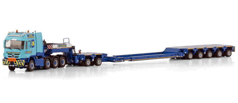 WSI  ACTROS MP3 L 8X6 SCHEUERLE INTERCOMBI - 5 AXLE Jinert 1:50 Truck Pre-built Model
