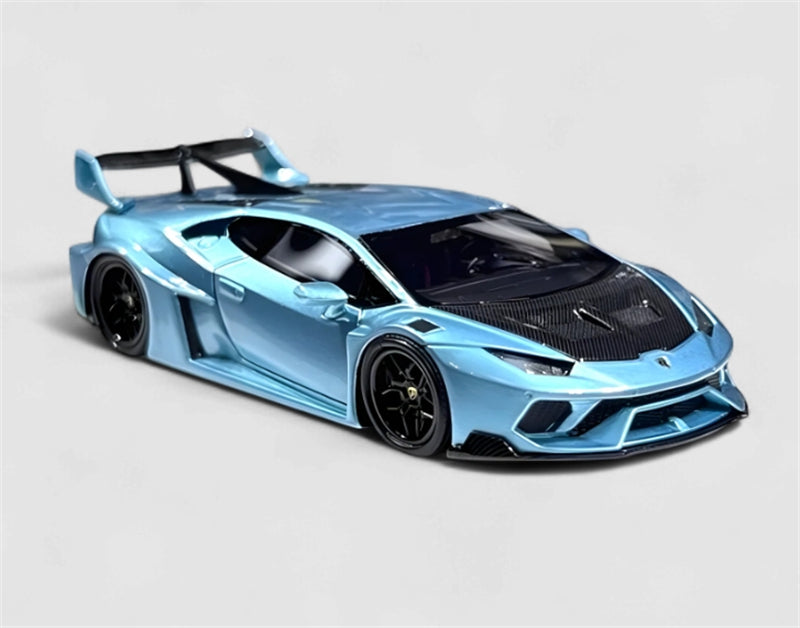 FALME Lamborghini LBWK Huracan GT LP610 Ice Blue Limited Edition 199pcs ONLY 1:64 Car Pre-built Model