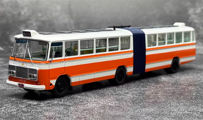 AUTO-GLIMPSE Shanghai Bus SK661 articulated trolley bus Orange Route 55 High end version (peak type) 1978-1996 1:64 Bus Pre-built Model view1