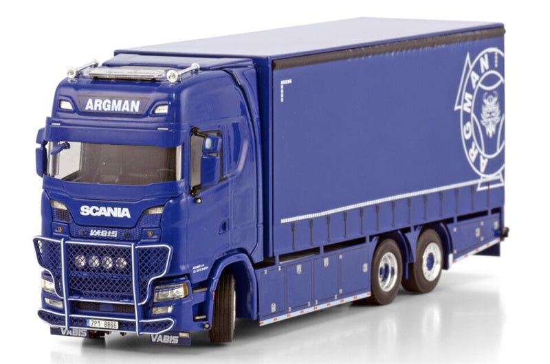 WSI  SCANIA S HIGHLINE CS20H 6X2 TAG AXLE RIGED TRUCK CURTAINSIDE - 3 AXLE Argman s.r.o. 1:50 Truck Pre-built Model