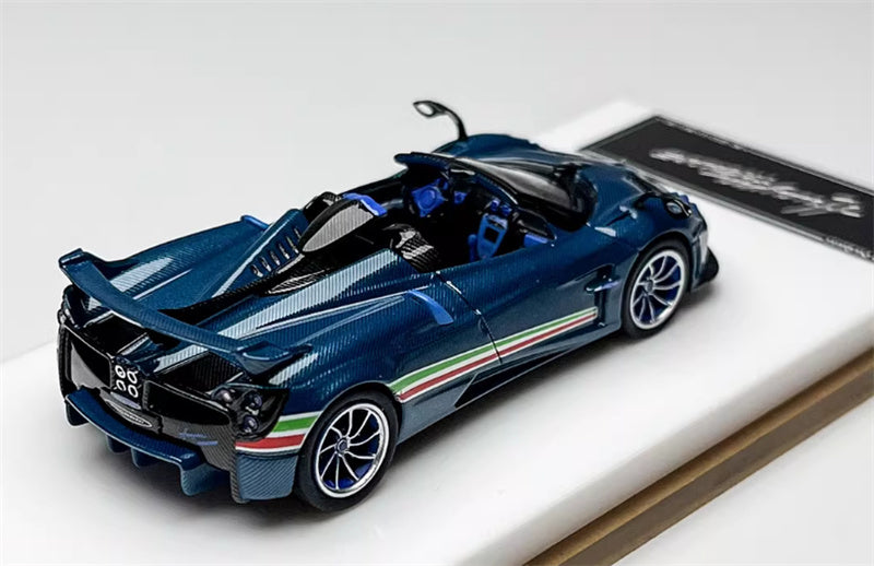 HH Model Pagani Huayra Tricolore Blue - Convertible Edition 1:64 Car Pre-built Model view4