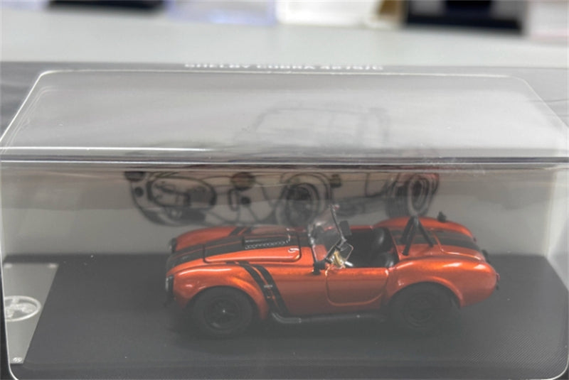 Fine Works&HM Ford Shelby 427 Cobra Orange Black Stripe Limited Edition 499PCS ONLY 1:64 car Pre-built Model view8