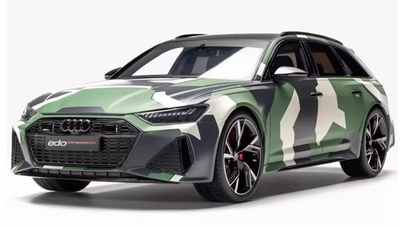1:18 Audi ABT RS6 Avant C8  military green camouflage  GT SPIRIT W/ roof box Limited Edition 888PCS ONLY Resin Car Model