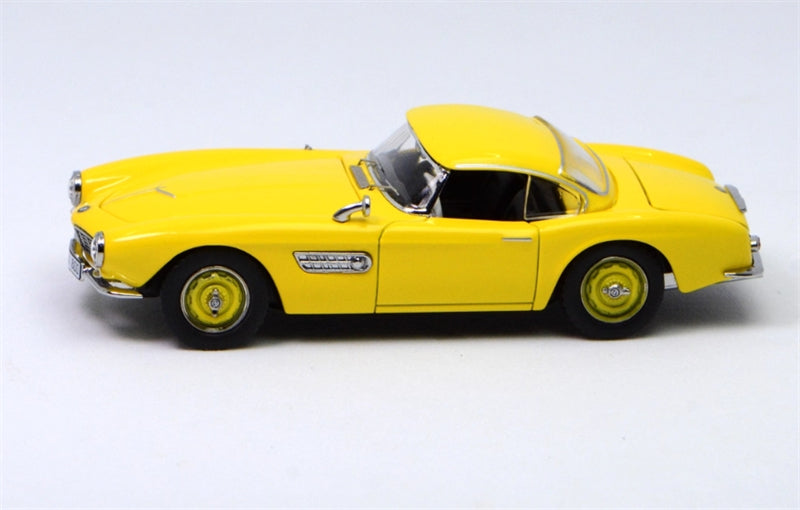 GFCC BMW 507 Roadster Retro Car 1957 Yellow Convertible hardtop 1:64 car Pre-built Model view3
