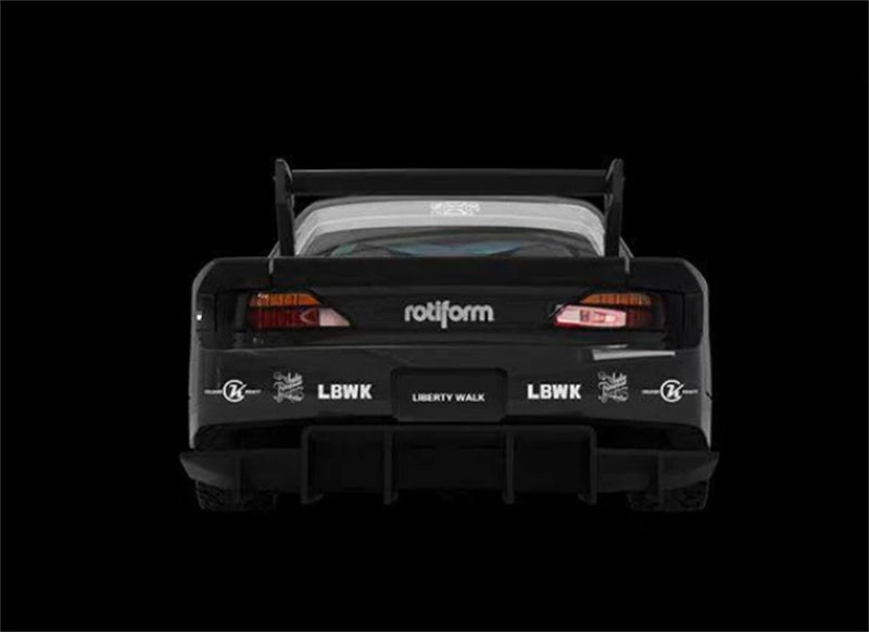 TimeMicro Nissan S15 SILVIA #2 LBWK Black Regular Version Limited Edition 2000PCS ONLY 1:64 car Pre-built Model view4