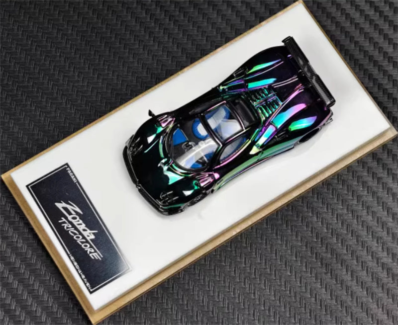 HH Model Pagani Zonda Tricolore Hidden plating discoloration - hardtop version 1:64 Car Pre-built Model view6