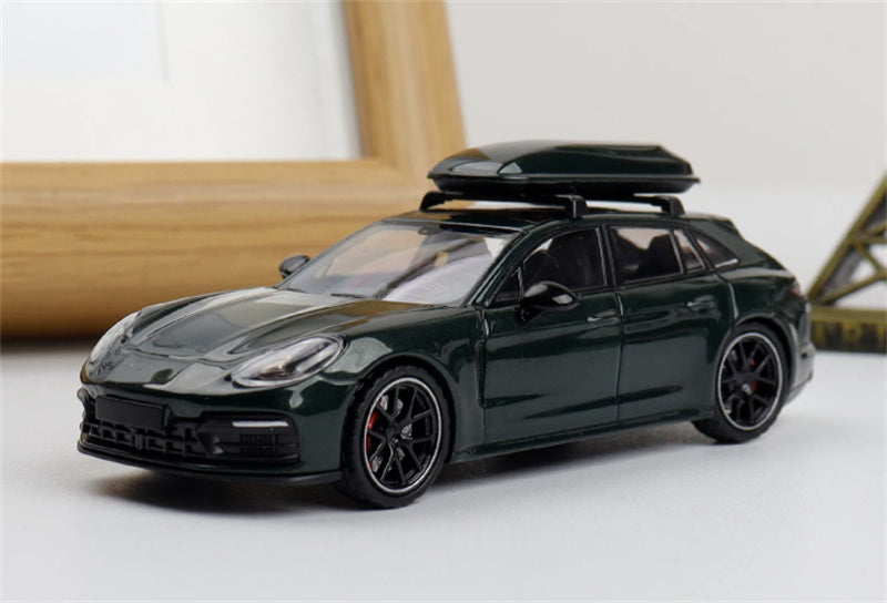 Ghost Player Porsche Panamera Hunting Travel Edition Oak Green Limited Edition 499PCS ONLY 1:64 car Pre-built Model view4