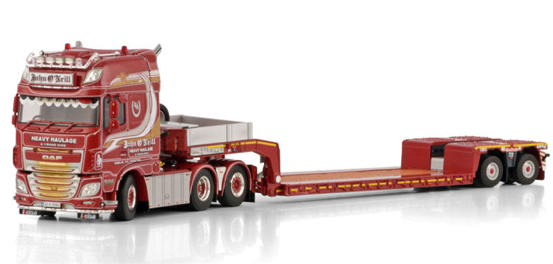 WSI DAF XF SUPER SPACE CAB 6X2 TAG AXLE EURO PX LOW LOADER - 2 AXLE John O'Neill 1:50 Model