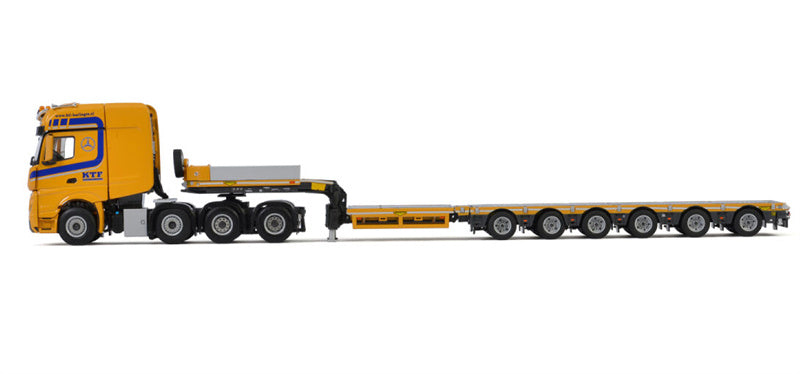 WSI ACTROS MP4 SLT GIGA SPACE 8X4 LOW LOADER - 6 AXLE KTF Harlingen 1:50 Truck Pre-built Model