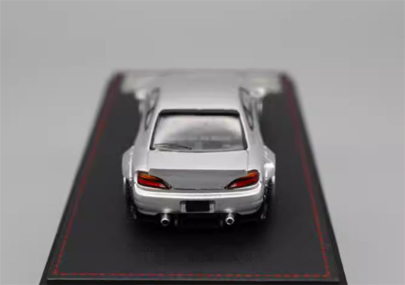 SW Nissan Slivia S15 Rocket Bunny Silver Limited Edition 299PCS ONLY 1:64 car Pre-built Model view7
