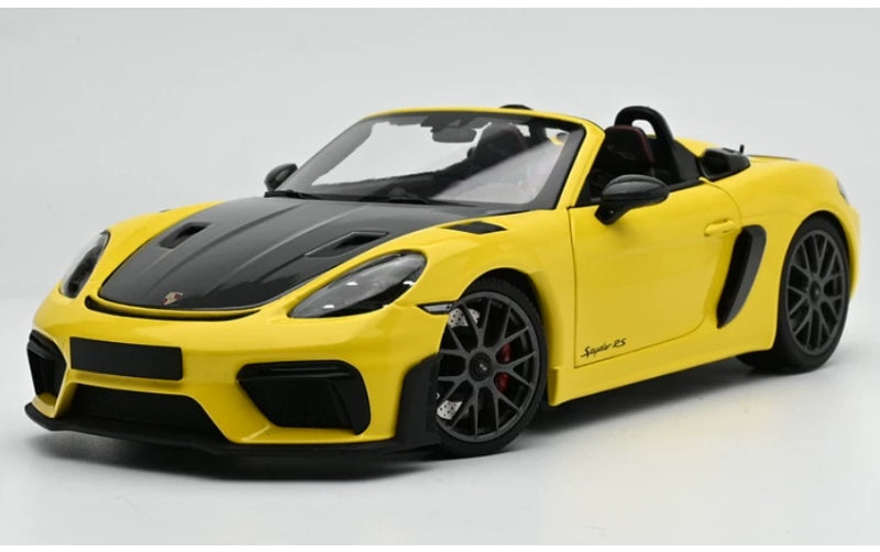1:18 Porsche 718 Spyder RS Yellow MINICHAMPS Convertible DIECAST Car Model
