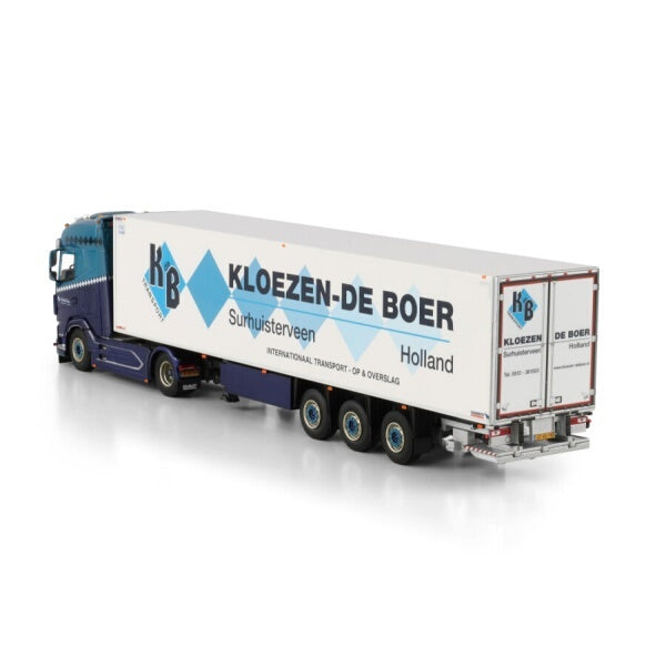 1:50 DAF KLOEZEN-DE BOER XG 4X2 REEFER TRAILER 3 AXLE WSI   Diecast Model