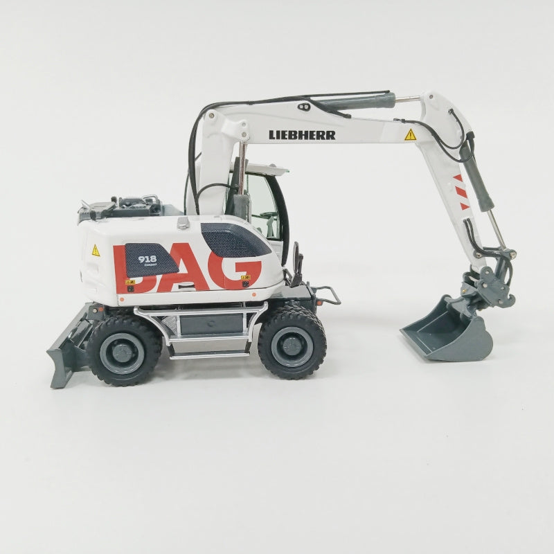 NZG Liebherr A918 Compact Strabag Wheeled Excavator 1:50 Truck Pre-built Model