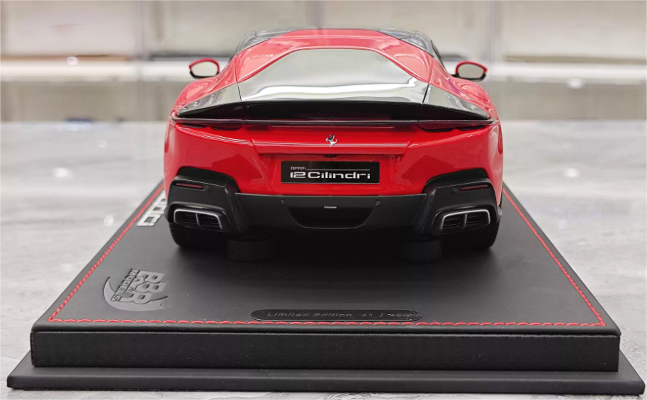 BBR MODELS Ferrari 12Cilindri Coupe Standard Red Sunroof Edition 1:18 Car Pre-built Model view8