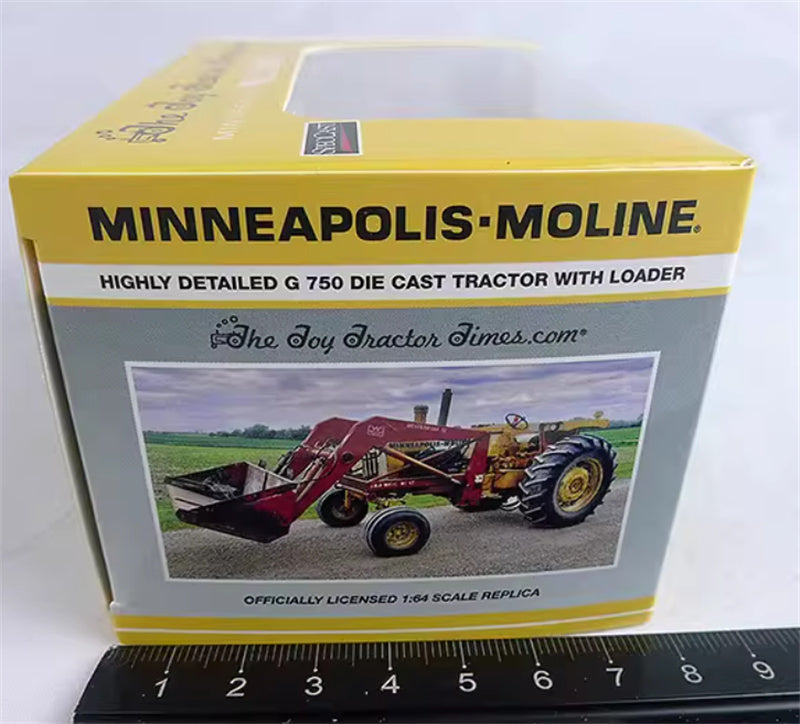 SpecCast Toy Tractor Times MM G750 With Loader Duals yellow 1:64 Truck Pre-built Model