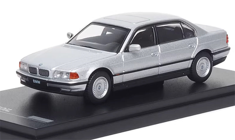 Almost Real BMW 750iL E38 Silver 1:64 Car Pre-built Airliner Model Display view1