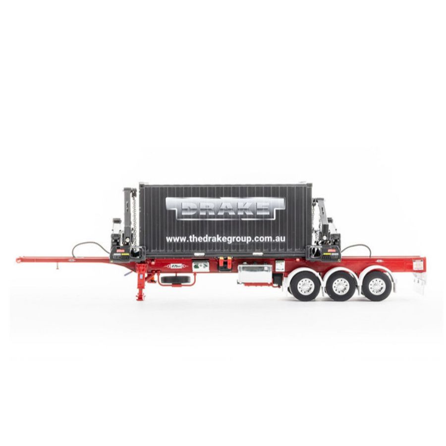 Drake O’Phee BoxLoader Container trailer RED 1/50 DIECAST Truck