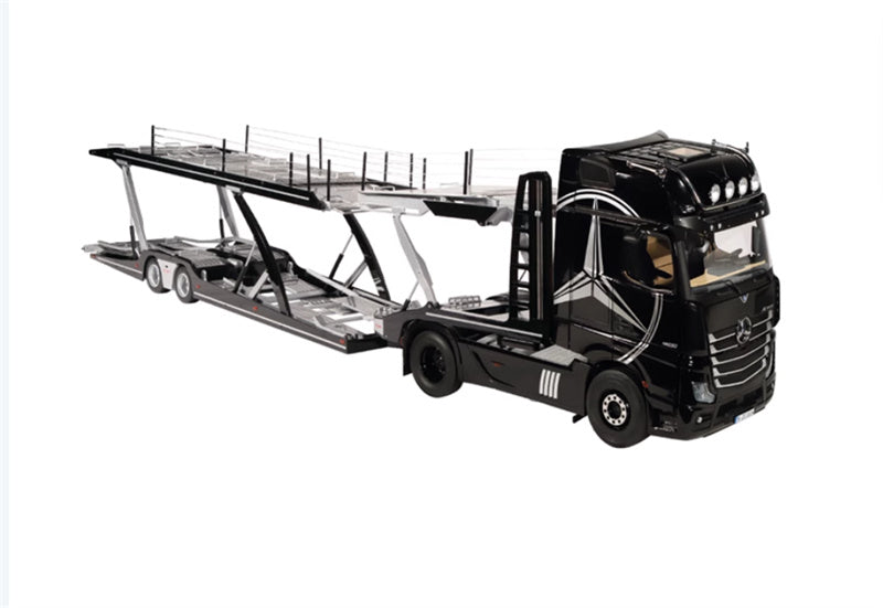 NZG Mercedes Benz Actros Lohr Black Benz logo + double-layer trailer KIT 1:18 DIECAST Truck Lorry