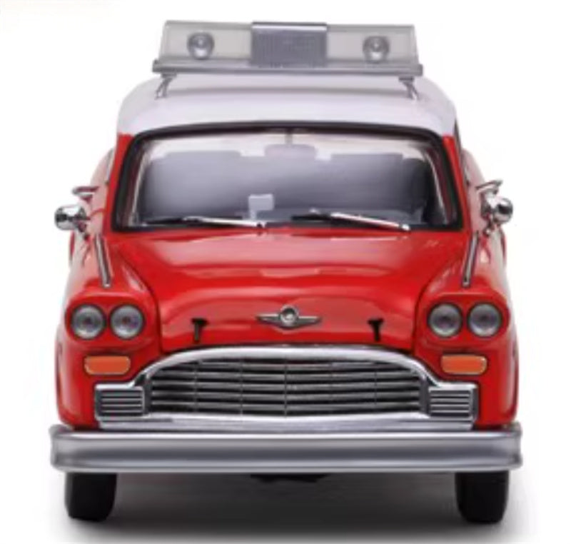 Sun Star 1981 Checker A11 New York Taxi Chelsea Fire Engine Red 1:18 Car Pre-built Model view5