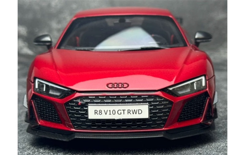 1:18 AUDI R8 V10 GT RWD 2021 Metallic Red KengFai Hardtop version DIECAST Model