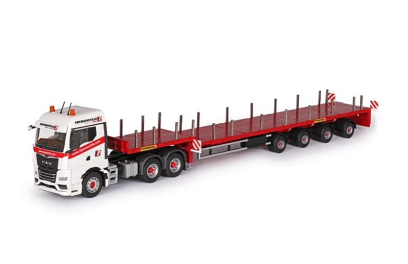 Conrad Man FAYMONVILLE TELEMAX 4-axle plateau trailer 1/50 Truck Pre-built Model