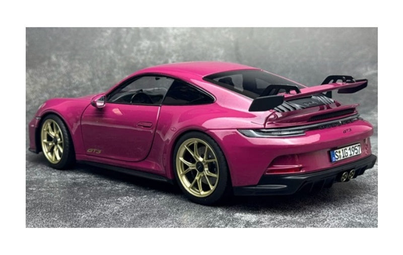 1:18 Porsche 911 992 GT3 RS  Rose Red - Golden Wheel NOREV  DIECAST Model