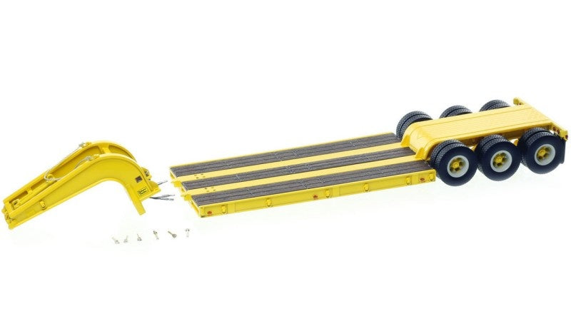 1:50 Talbert  1960s 60-Ton Cableneck Lowbed w/ Single-Axle Dolly Heavy Haul Replicas  Yellow Diecast Model