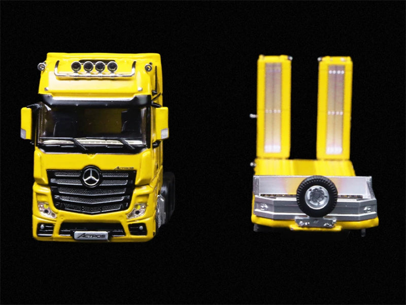 1:64 Mercedes-Benz Actros Yellow TIMEMICRO x PERKA DIECAST Trailer & Tractor Model