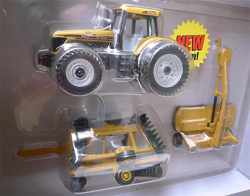 ERTL Challenger tractor trailer 3-Piece Set yellow 1:64 Truck Pre-built Model