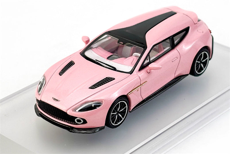 KING MODEL Aston Martin Vanquish Zagato Shooting Brake 2018 pink Limited Edition 999PCS ONLY 1:64 Car Pre-built Model view1