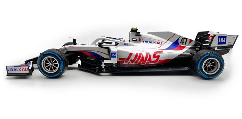 MINICHAMPS Haas VF-21 Schumacher Belgian GP 2021 #47 Limited Edition 504PCS ONLY Uralkali Cinturato Pirelli 1&1 1:18 Car Pre-built Model view5