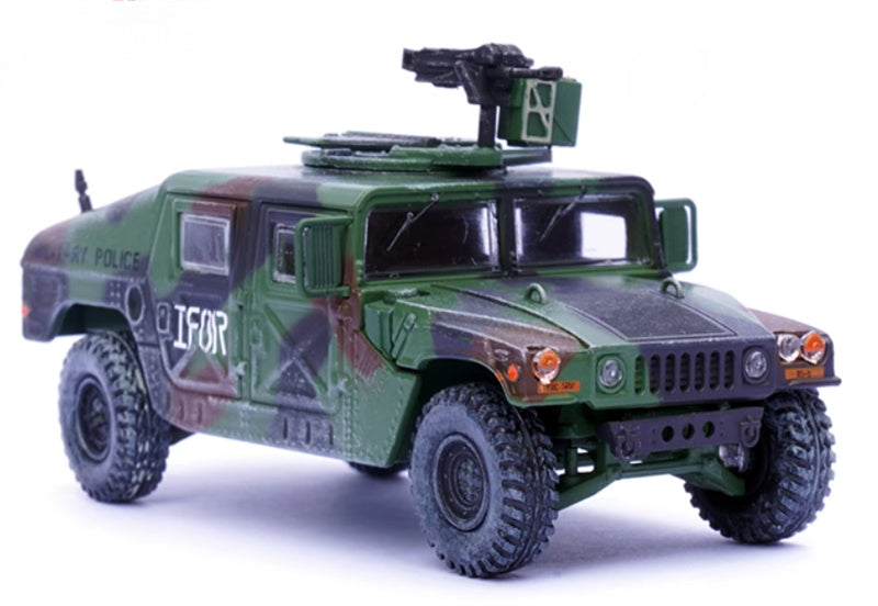 PANZERKAMPF US M998 Humvee 4x4 Utility Vehicle with Grenade Launcher IForward Emergency Command 519th Constitutional Regiment 65th Company 1:64 Tank Pre-built Model