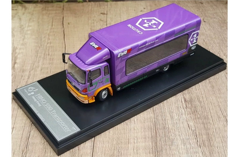 Unique Model x Tiny Hino 500 Ranger EVA Lift up Transport Vehicle Purple 1:64 Truck Pre-built Airliner Model Display view6