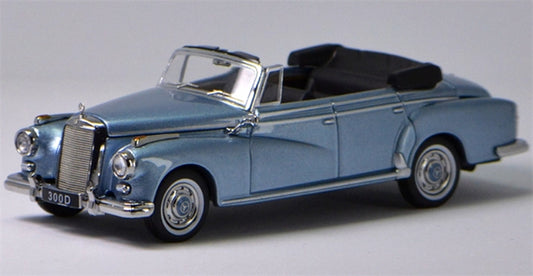 GFCC Mercedes Benz 300D 1959 Convertible Ice Blue LHD 1:64 car Pre-built Model view1