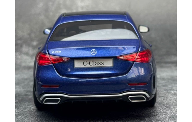 1:18 Mercedes-Benz C-Class C260 2025 NZG Metallic Blue Diecast Model view7