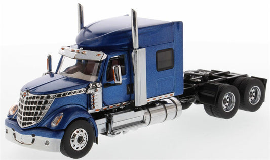 CATERPILLAR  International LoneStar Sleeper American version Metallic Blue Tandem Prime Mover Tractor Truck  1:50 Truck Pre-built Model