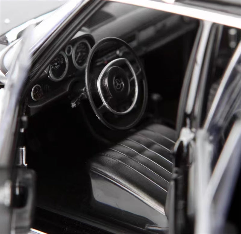 Norev Mercedes Benz 200 Taxi 1968 black 1:18 Car Pre-built Model view5