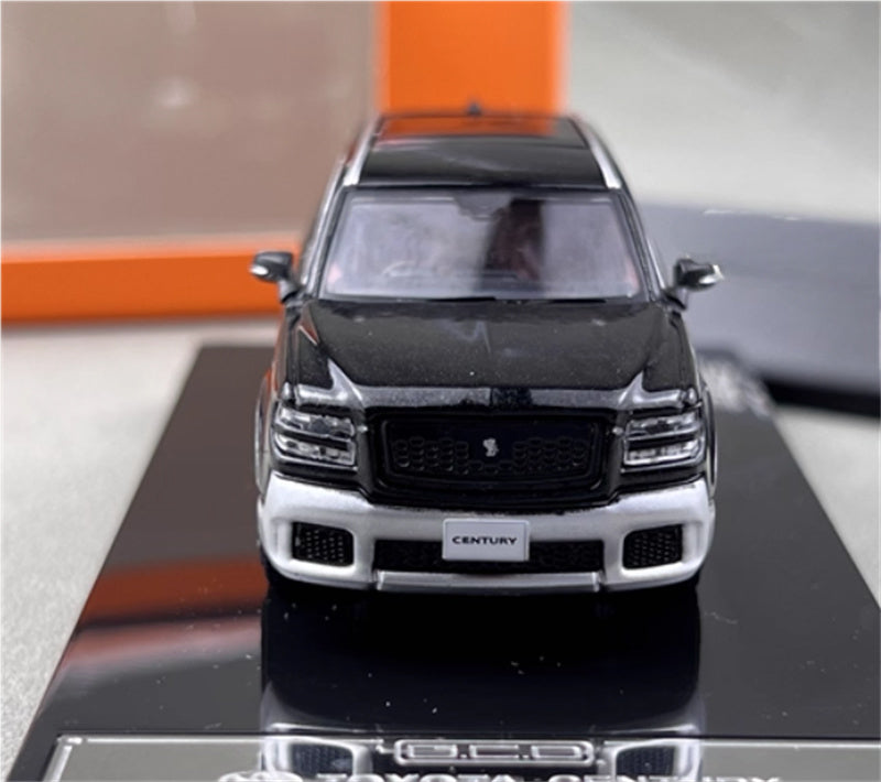 GCD Toyota Century 3rd Generation G70 SUV black silver right hand drive 1:64 Car Pre-built Model view6
