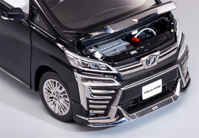 KengFai Toyota Vellfire MPV Business Vehicle Black Right hand drive 1:18 Car Pre-built Model view4
