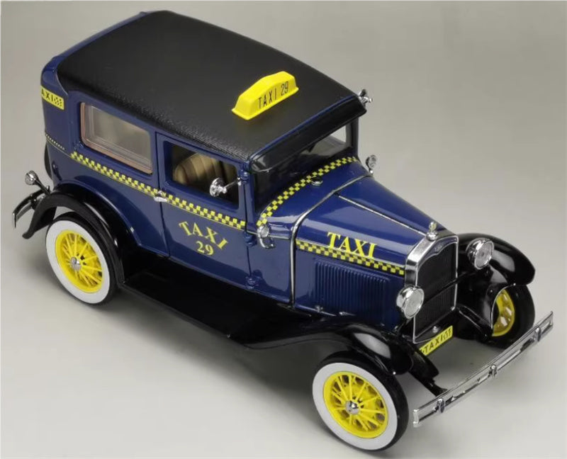 Sun Star 1931 Ford A Tudor TAXI dark blue 1:18 Car Pre-built Model view7