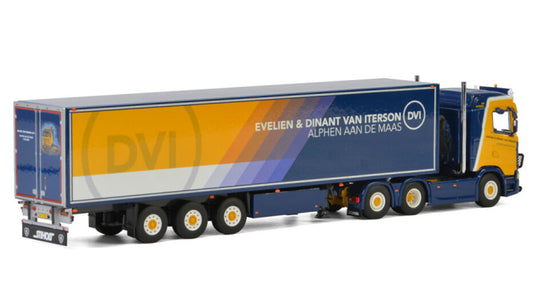 WSI SCANIA S NORMAL CS20N REEFER TRAILER - 3 AXLE Dinant van Iterson 1:50 Truck Pre-built Model