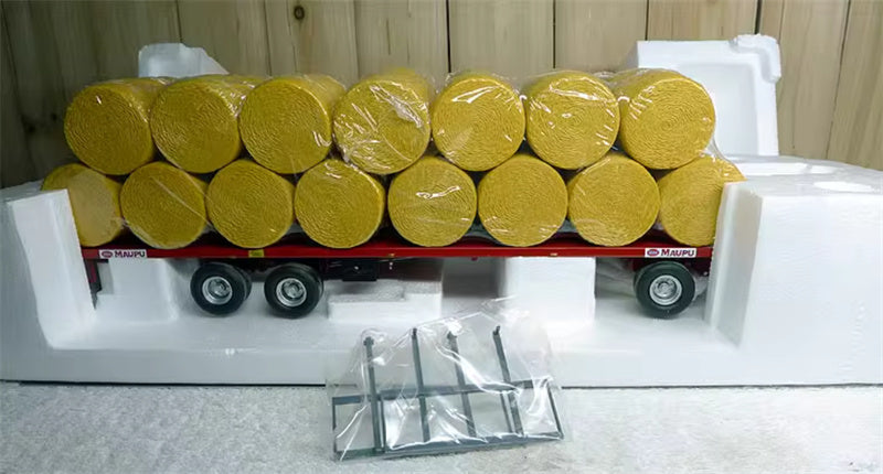 REPLICAGRI MAUPU PLATEAU ROUGE + 30 BALLES DE PAILLE Plastic hay bales 1:32 Truck Accessories Pre-built Model