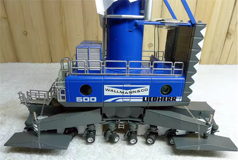 NZG Liebherr LHM 500 Mobile Harbour Wallmann & co Crane blue 1:87 DIECAST Crane Truck
