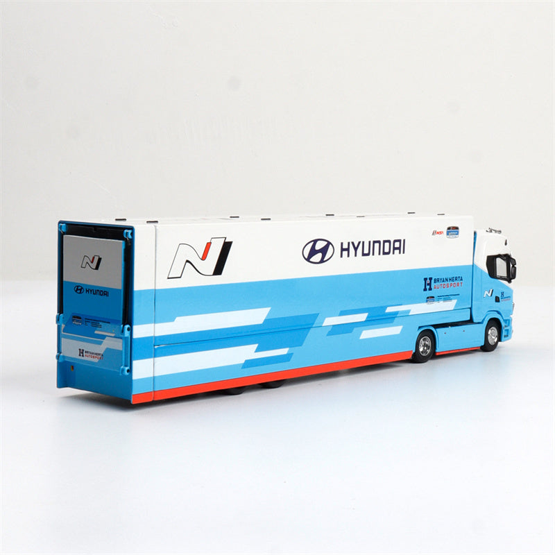 1:64 Scania S730 Hyundai Coating Blue/White MAXWELL DIECAST Model
