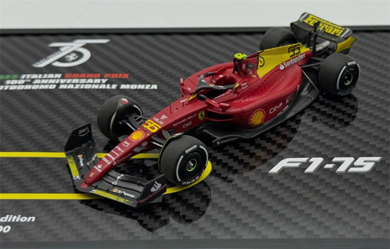 BBR MODELS Ferrari F1-75 G.P.Monza 2022-set of two C.Leclerc-C.Sainz 1:43 Model view9