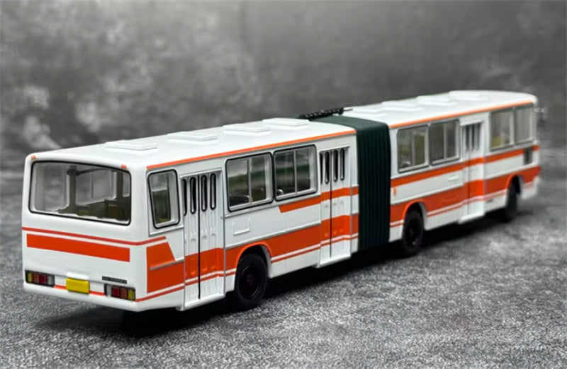 YAN BI DA Yangtze River CJ660B articulated bus Orange white 1:64 Car Pre-built Model view4