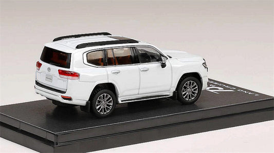Hobby JAPAN TOYOTA LAND CRUISER JA300W ZX White Pearl - Silver Wheel 1:64 Car Pre-built Model view1