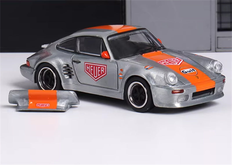 Master Porsche 911 930 Turbo Black Bird HEC exhibition limited GULF varnish 1:64 Car Pre-built Airliner Model Display view4