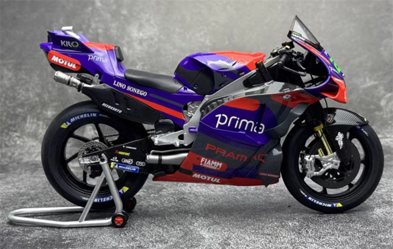 Kiloworks MOTOGP PRAMAC Ducati Motorcycle Purple GP24 Mobley 21# 1:12 motorcycle Pre-built Model