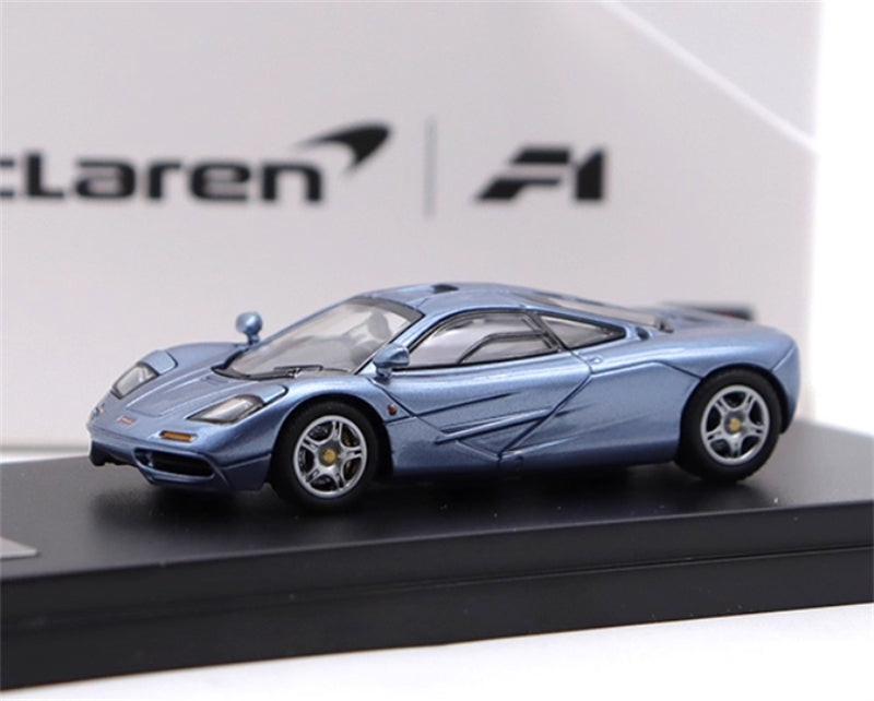 LCD-MODELS Mclaren F1 Super Car Matte Blue 1:64 car Pre-built Model view8